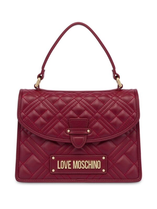 Love Moschino logo-plaque quilted shoulder bag