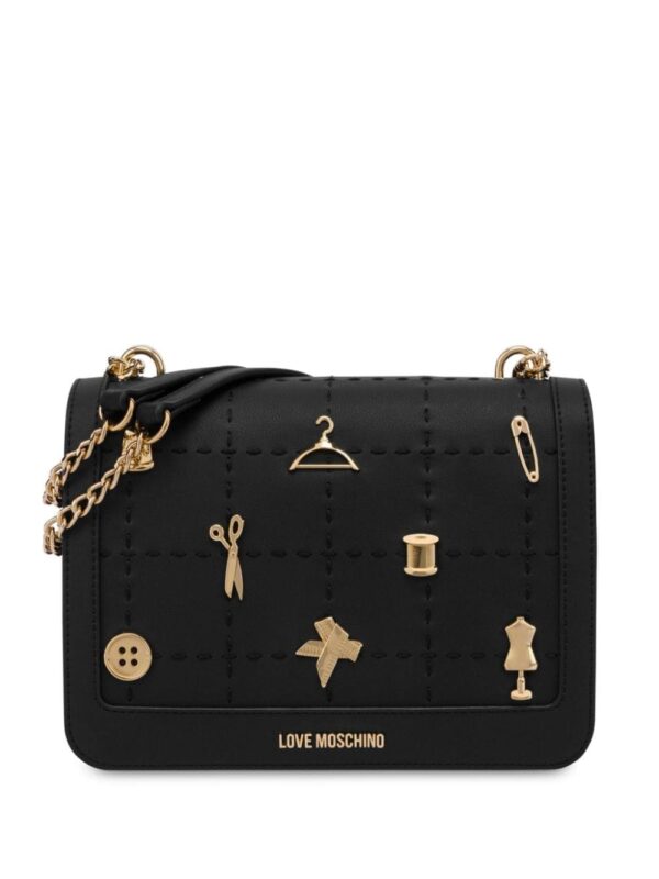 Love Moschino pin-embellishment faux-leather bag