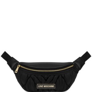 Love Moschino logo-plaque padded belt bag