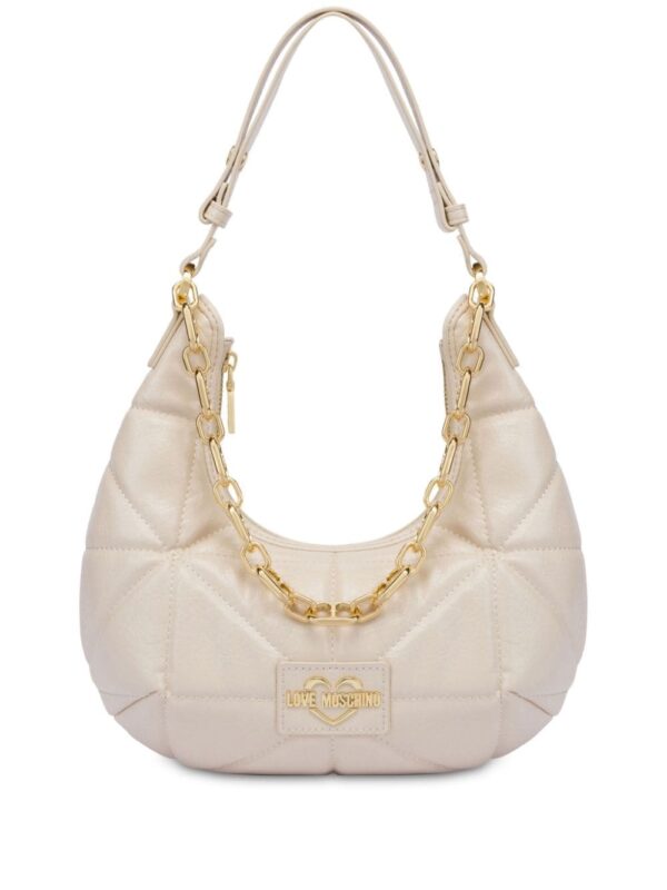Love Moschino logo-plaque quilted shoulder bag