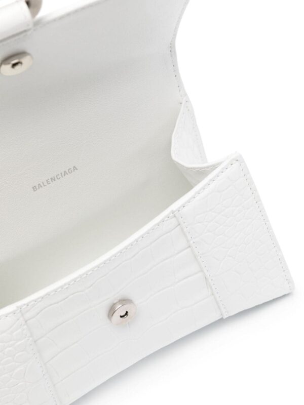 Balenciaga extra small Hourglass croc-embossed tote bag - Image 5