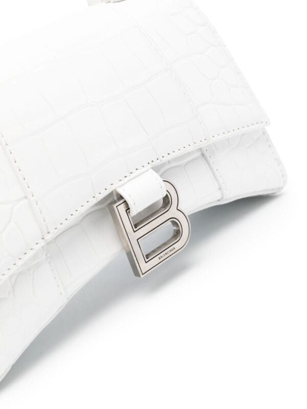 Balenciaga extra small Hourglass croc-embossed tote bag - Image 4