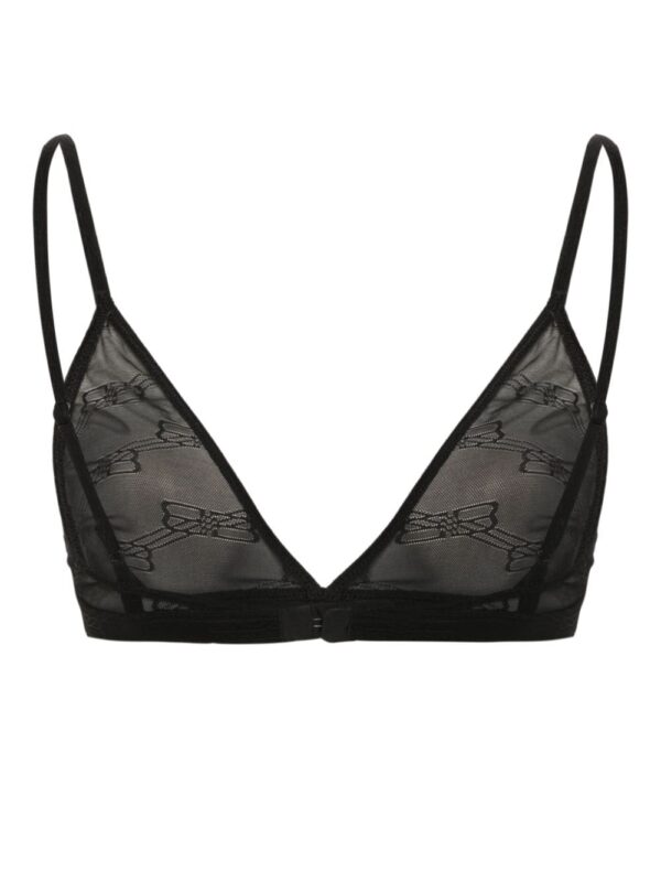 Balenciaga  logo-embroidered mesh bra - Image 2