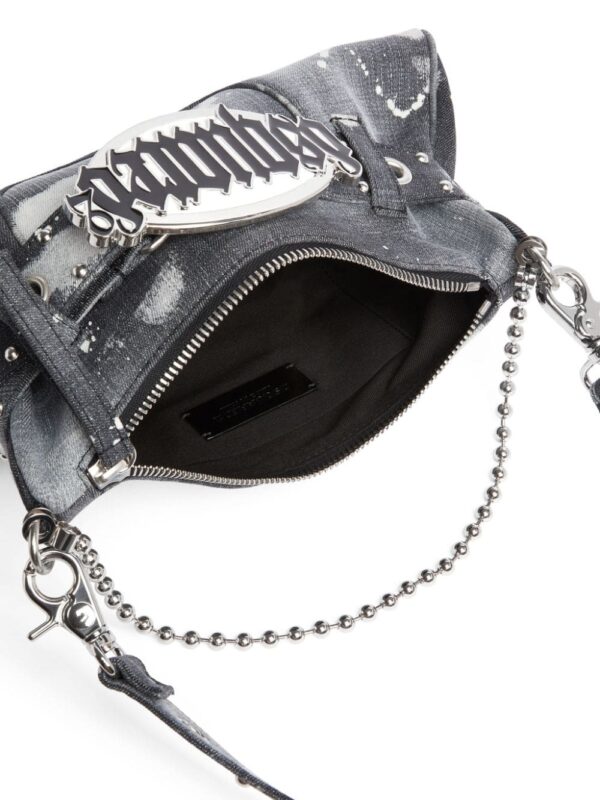 DSQUARED2 Gothic denim shoulder bag - Image 5