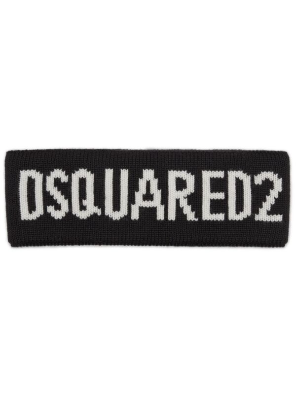 DSQUARED2 intarsia-logo wool head band