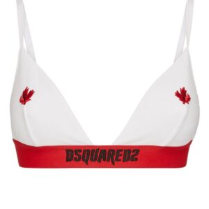 DSQUARED2 maple leaf-embroidered bra