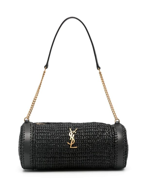 Saint Laurent small Sade raffia shoulder bag