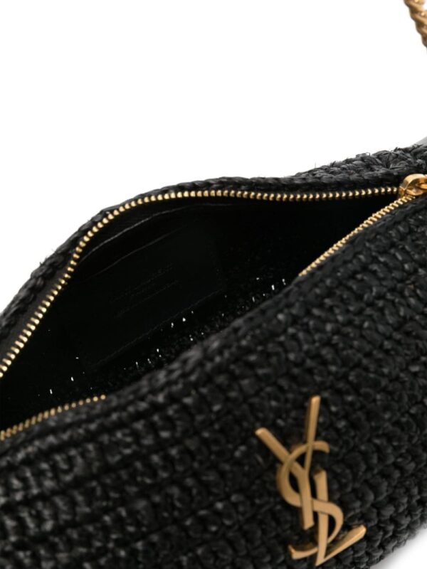 Saint Laurent small Sade raffia shoulder bag - Image 5