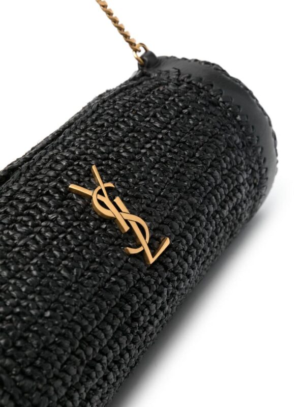 Saint Laurent small Sade raffia shoulder bag - Image 4
