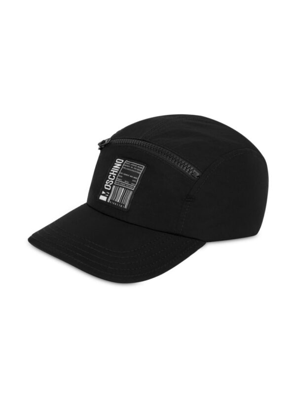 Moschino logo-appliqué zip-detail cap - Image 2