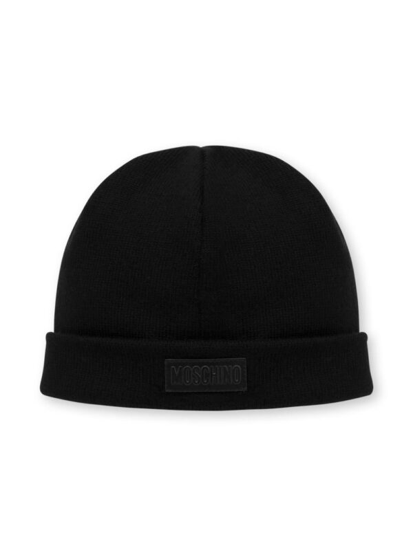 Moschino heart-motif intarsia-knit beanie - Image 2