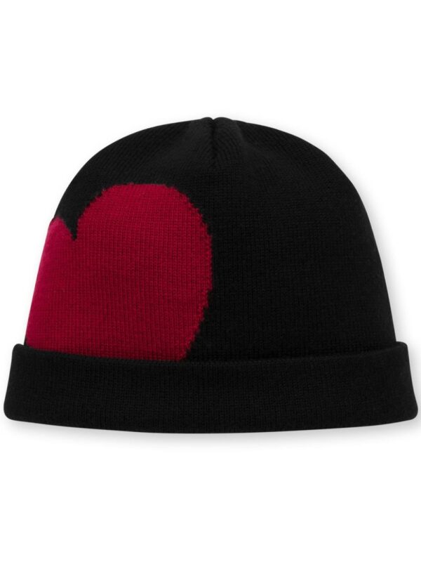 Moschino heart-motif intarsia-knit beanie