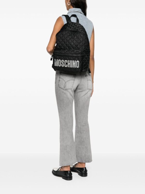 Moschino logo lettering quilted backpack - Image 2