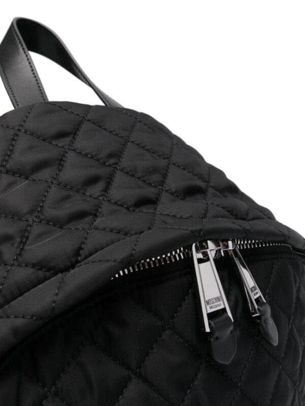 Moschino logo lettering quilted backpack - Image 4