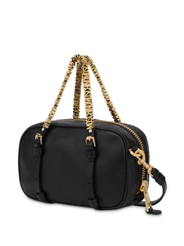 Moschino logo-lettering leather tote bag - Image 2
