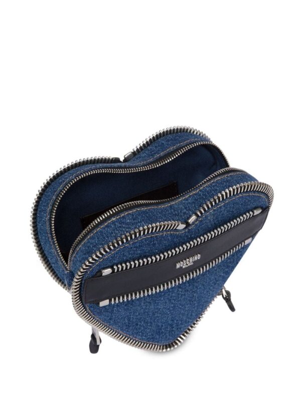 Moschino heart-shaped denim crossbody bag - Image 3