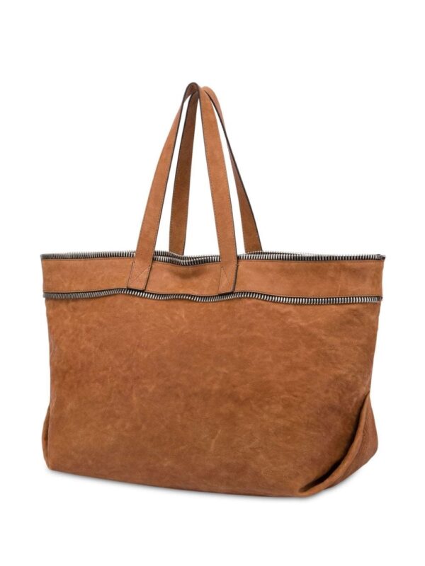 Moschino decorative-zips leather tote bag - Image 2