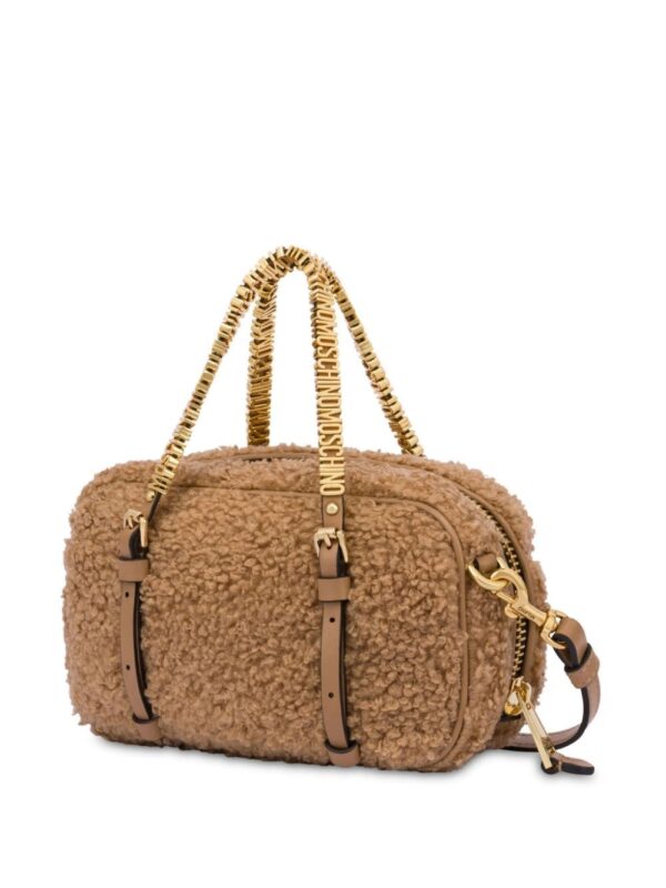Moschino logo-lettering fleece tote bag - Image 2