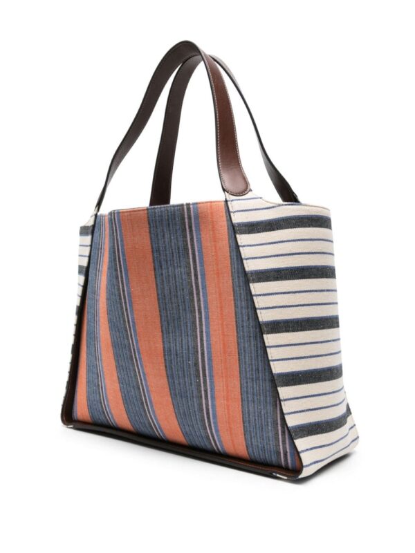 Stella McCartney striped cotton tote bag - Image 3