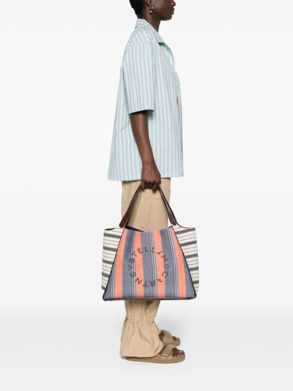 Stella McCartney striped cotton tote bag - Image 2