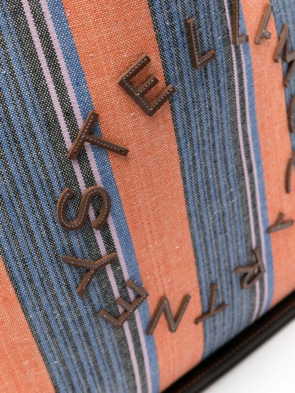 Stella McCartney striped cotton tote bag - Image 4