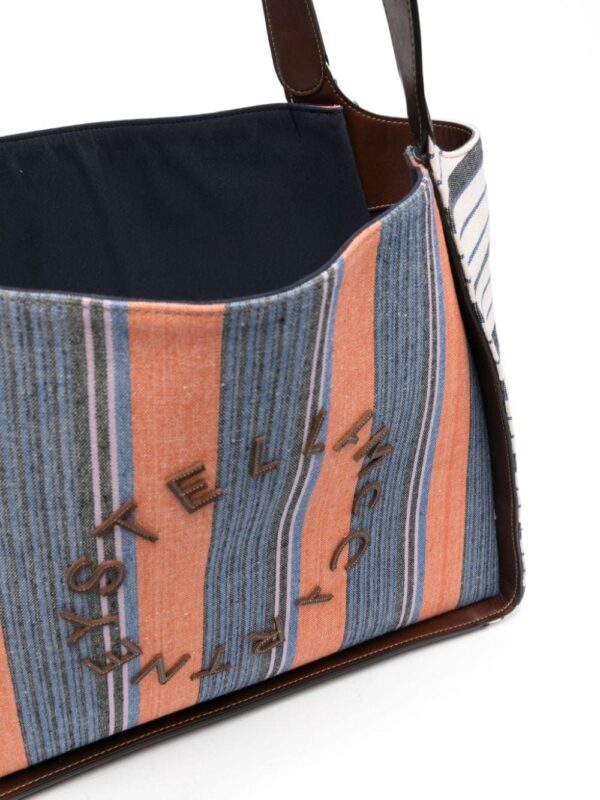 Stella McCartney striped cotton tote bag - Image 5