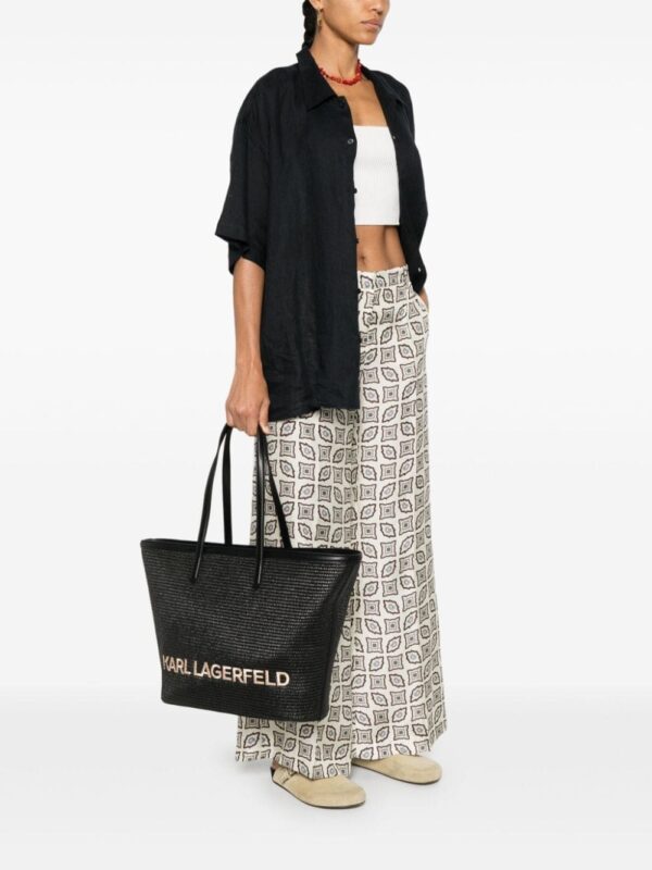 Karl Lagerfeld K/Essential raffia tote bag - Image 2