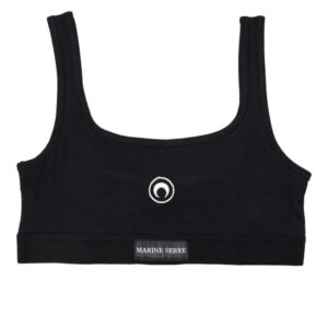 Marine Serre  Crescent Moon-embroidered bra