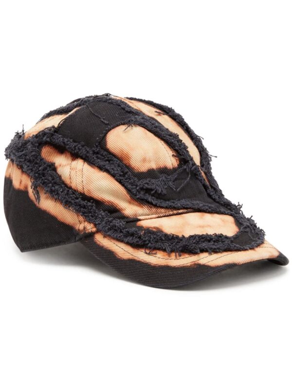Diesel bleached effect logo baseball cap