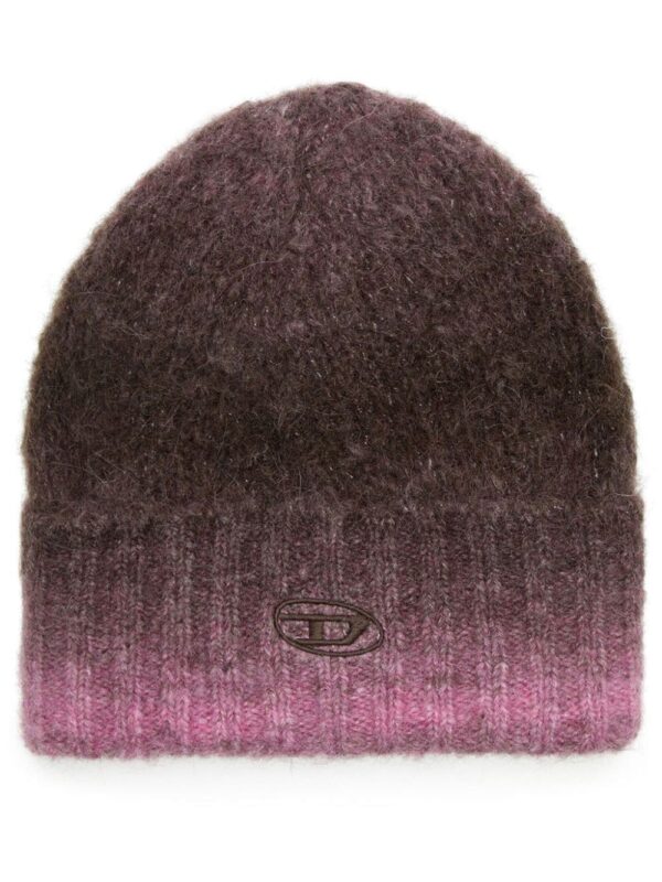 Diesel Pelo logo-embroidered beanie