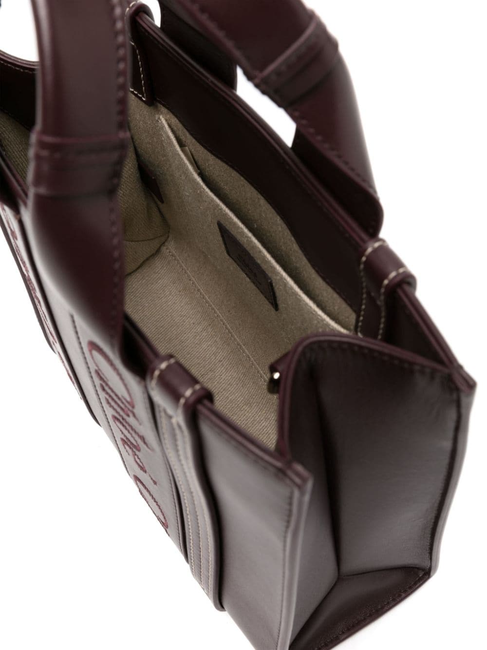 Chloé small Woody leather tote bag - Image 5