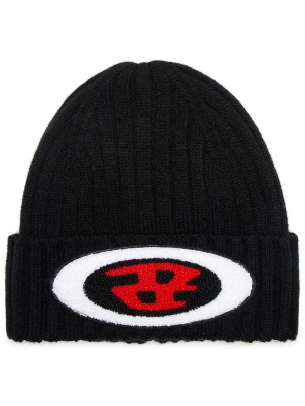 Diesel Diego-C logo-intarsia beanie