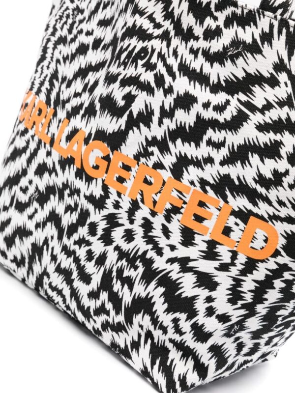 Karl Lagerfeld zebra-print tote bag - Image 4