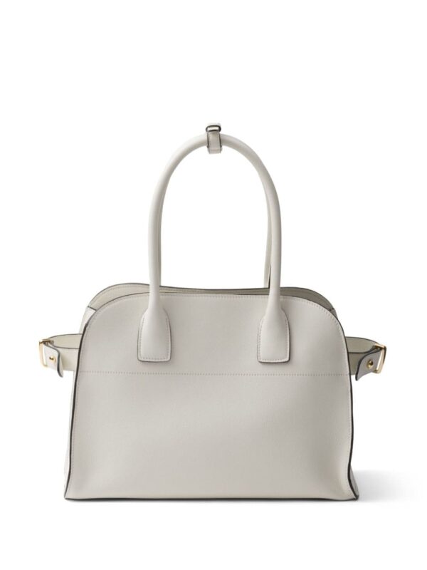 Prada medium logo-stamp leather tote bag - Image 2