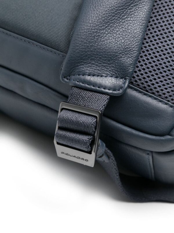 PIQUADRO Akron logo-lettering leather backpack - Image 3