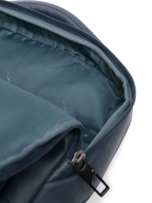 PIQUADRO Akron logo-lettering leather backpack - Image 4