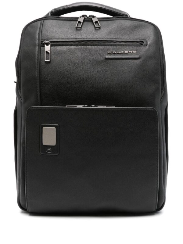 PIQUADRO logo-plaque laptop backpack