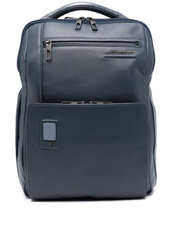 PIQUADRO logo-plaque laptop backpack