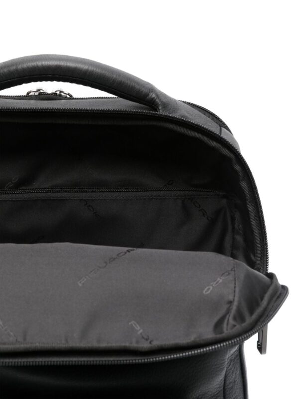 PIQUADRO Akron logo-lettering leather backpack - Image 4