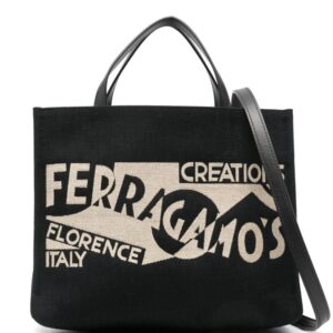 Ferragamo small Venna-jacquard tote bag