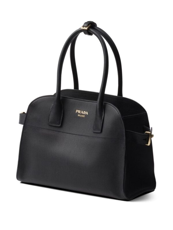 Prada logo-lettering leather tote bag - Image 3