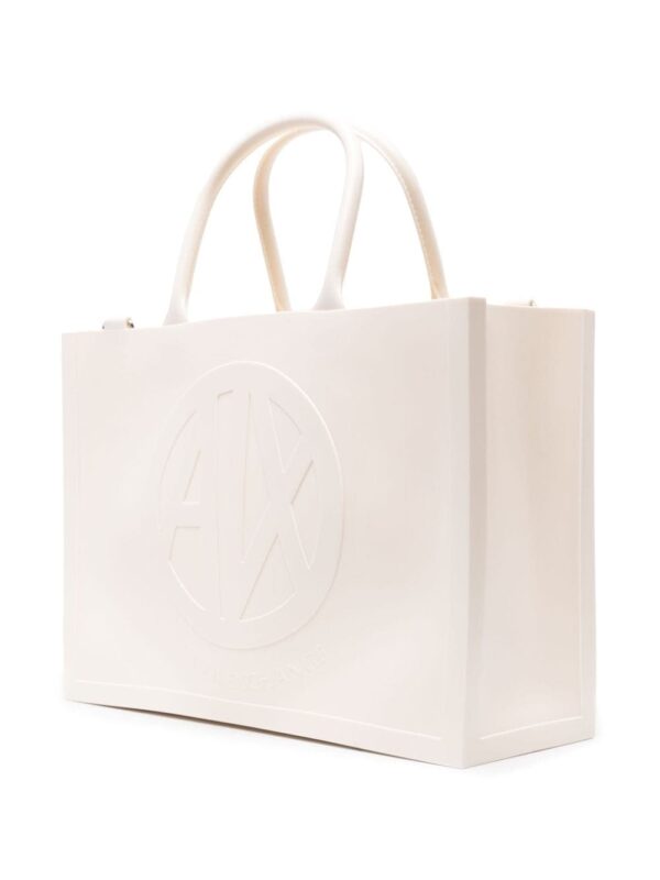 Armani Exchange large logo-embossed tote bag - Image 2