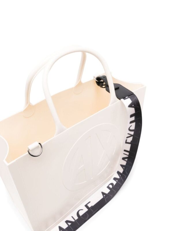 Armani Exchange large logo-embossed tote bag - Image 3