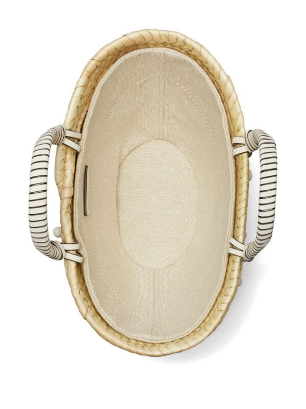 Tory Burch embroidered raffia tote - Image 5