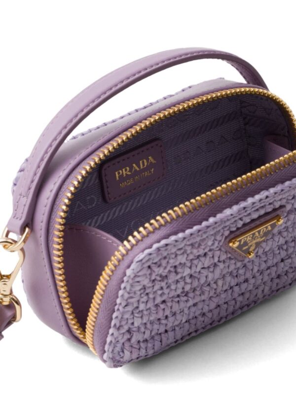Prada logo-plaque crochet pouch - Image 5