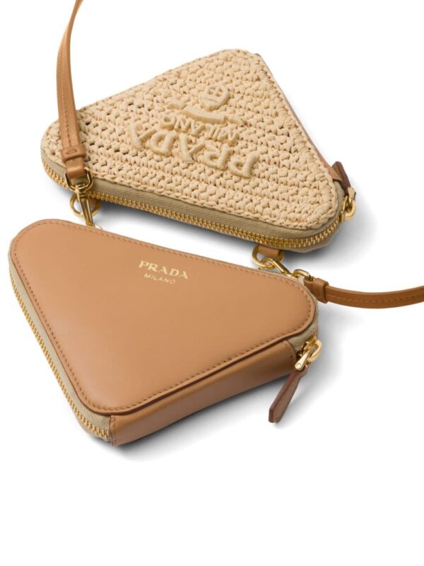 Prada logo-embroidered crochet pouch - Image 5