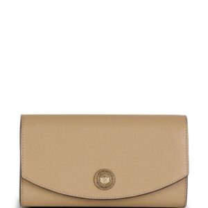 Balmain Emblème leather clutch bag