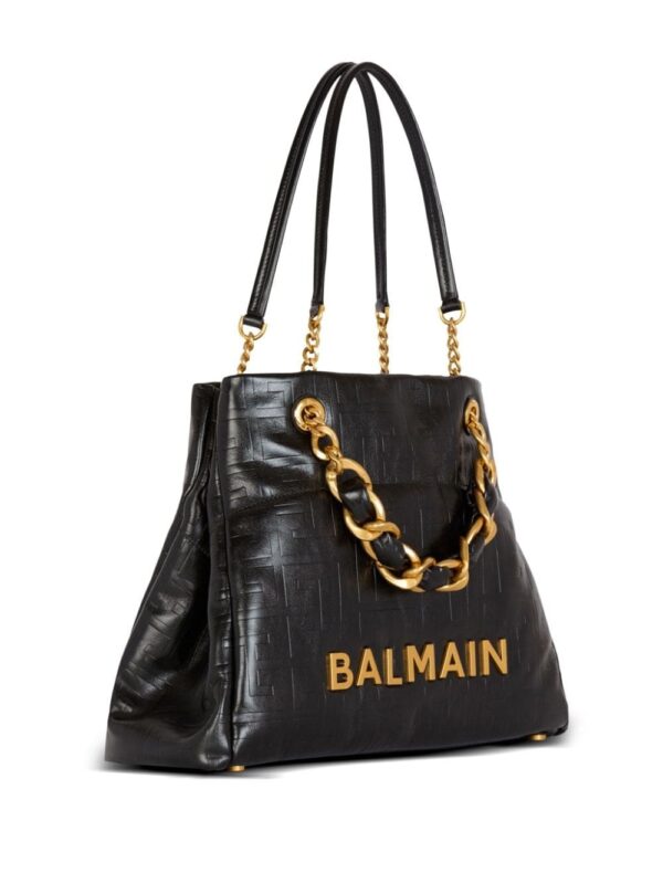 Balmain 1945 Soft leather tote bag - Image 4
