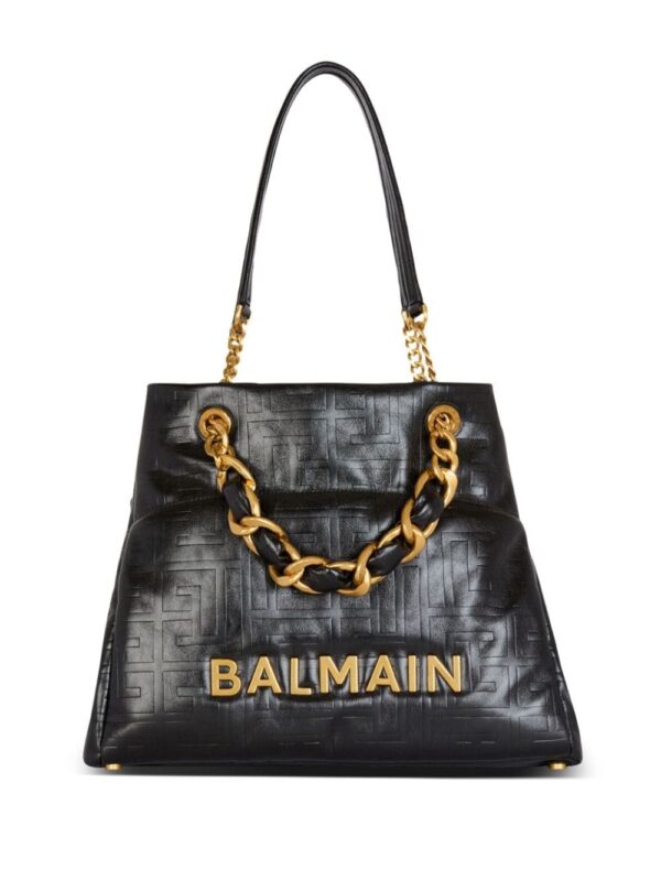 Balmain 1945 Soft leather tote bag - Image 5