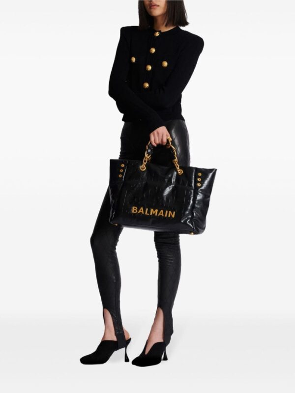 Balmain 1945 Soft leather tote bag - Image 2